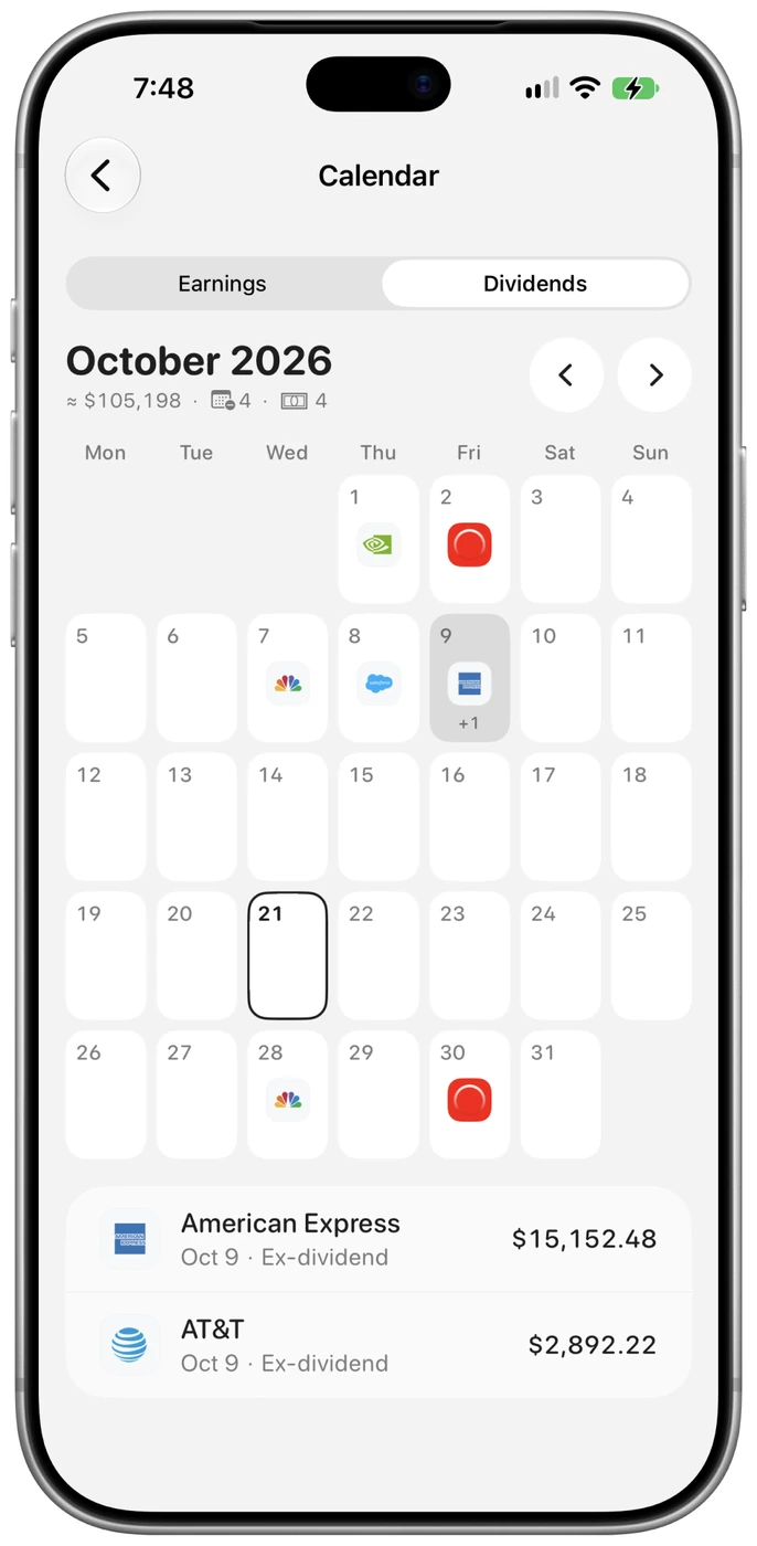 Catfolio investment calendar